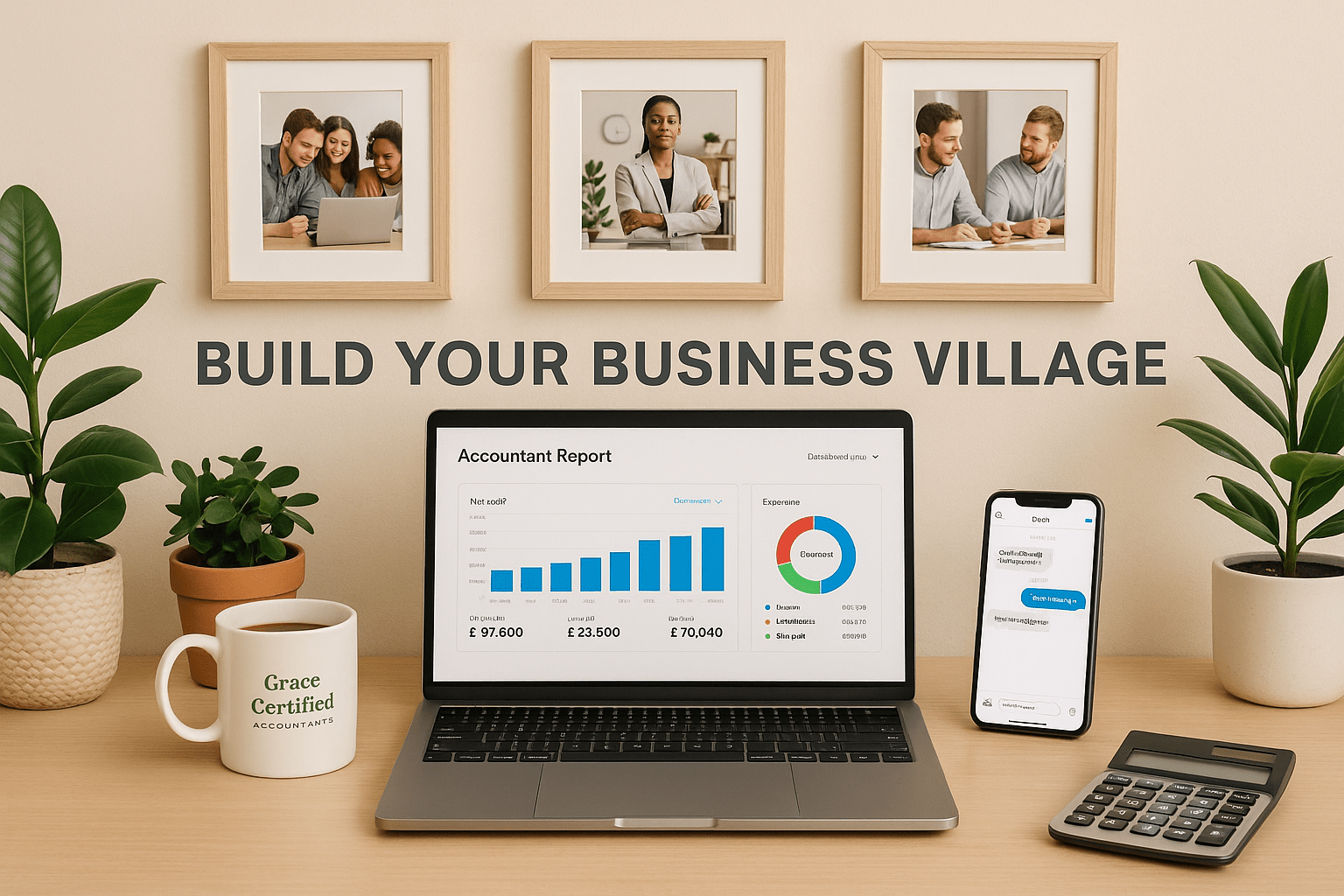 Slide reading ‘Who’s in Your Business Village?’ from a video on building business support networks.