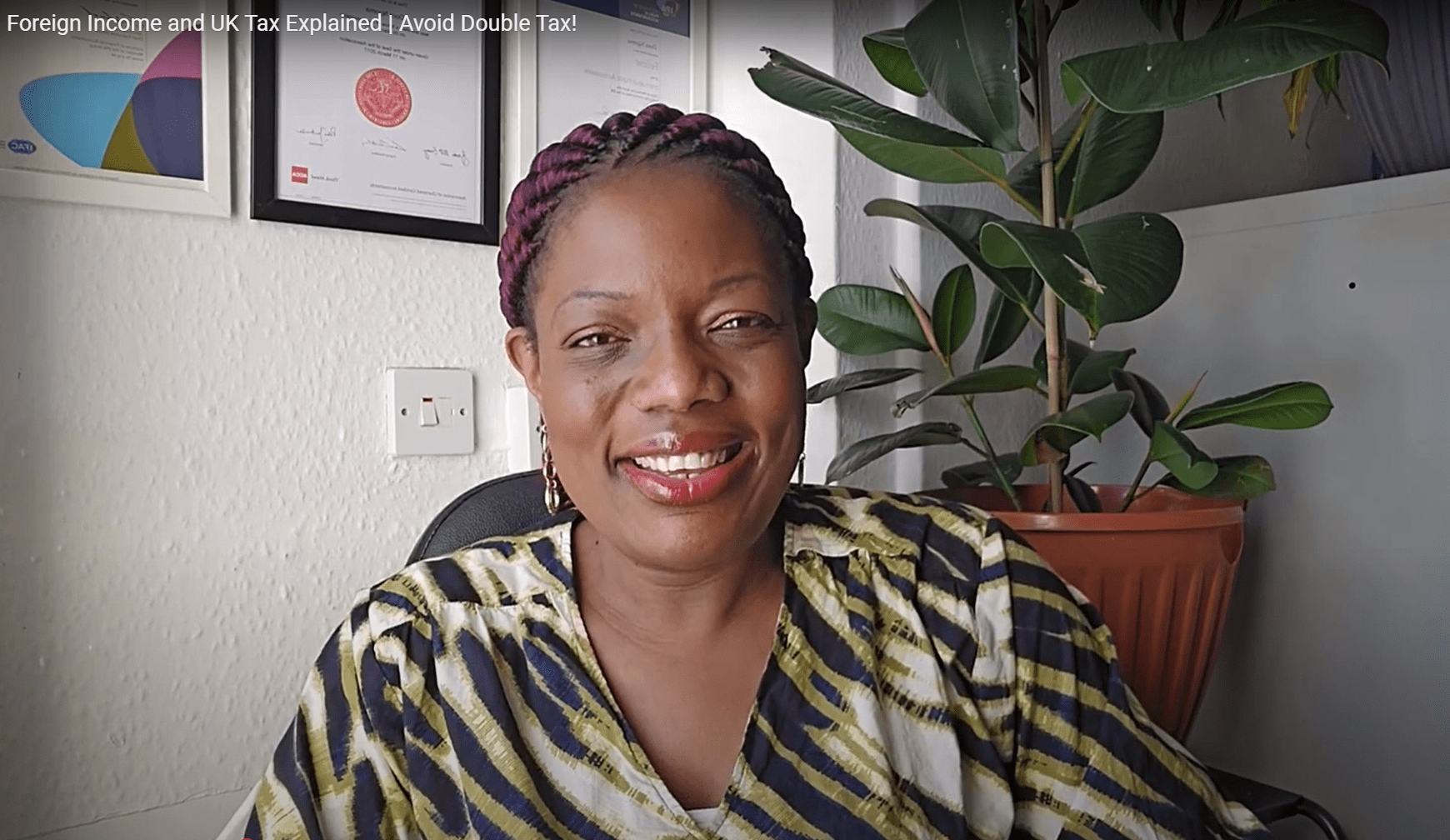 Still image from Grace Certified Accountants video explaining how UK residents are taxed on foreign income