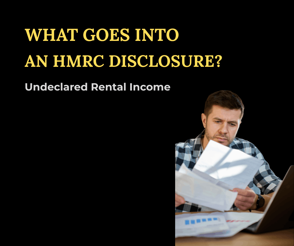 Landlord reviewing paperwork for an undeclared rental income disclosure to HMRC